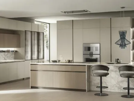 Cucina DeLinea in Biomalta Argilla Lima e Rovere Dune di Scavolini