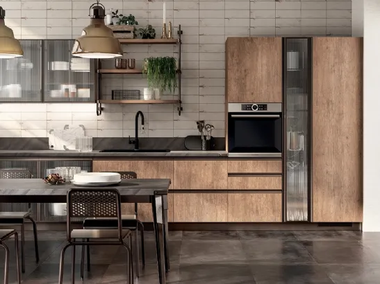 Cucina Moderna Diesel Open Workshop Rovere Landscape di Scavolini