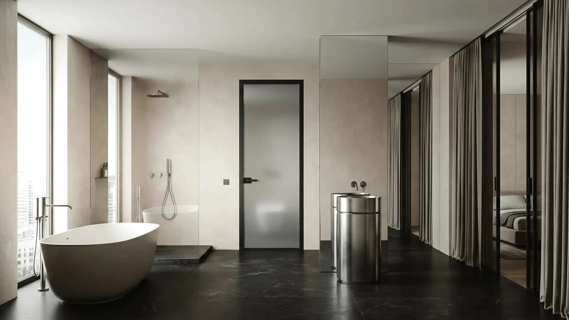 Porta per interni Manhattan Battente 02 di Henry Glass